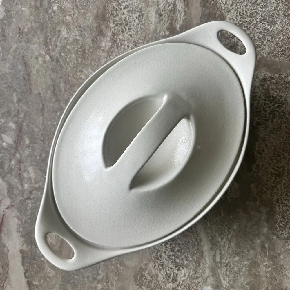 Corning Ware Creations Oval Casserole Dish with Lid - 2 Quart Ceramic Stoneware